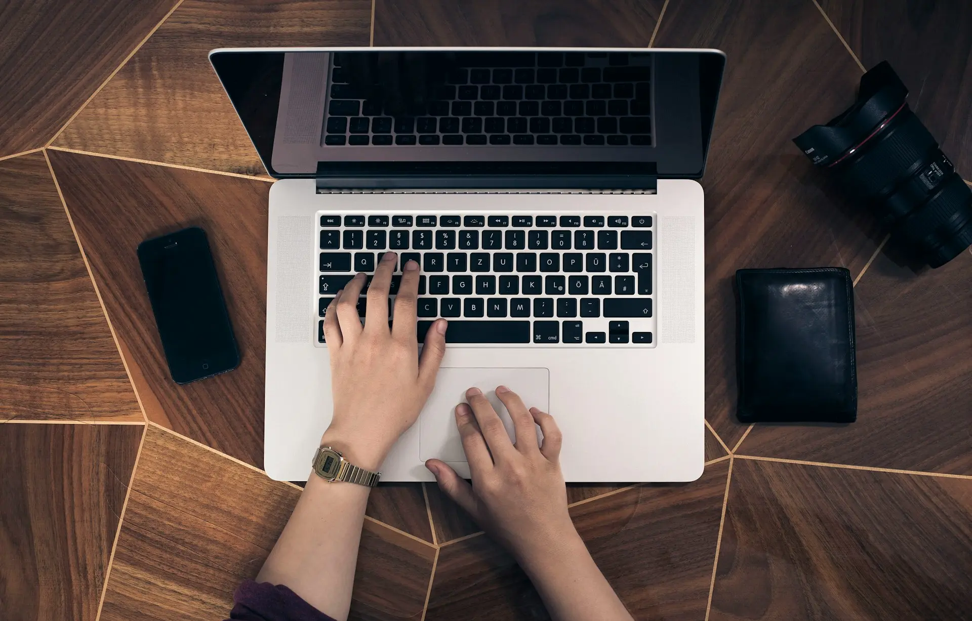 person using MacBook Pro