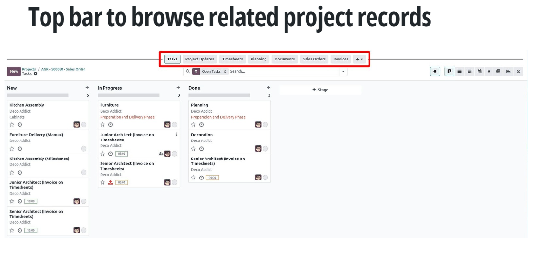 Project Management Odoo