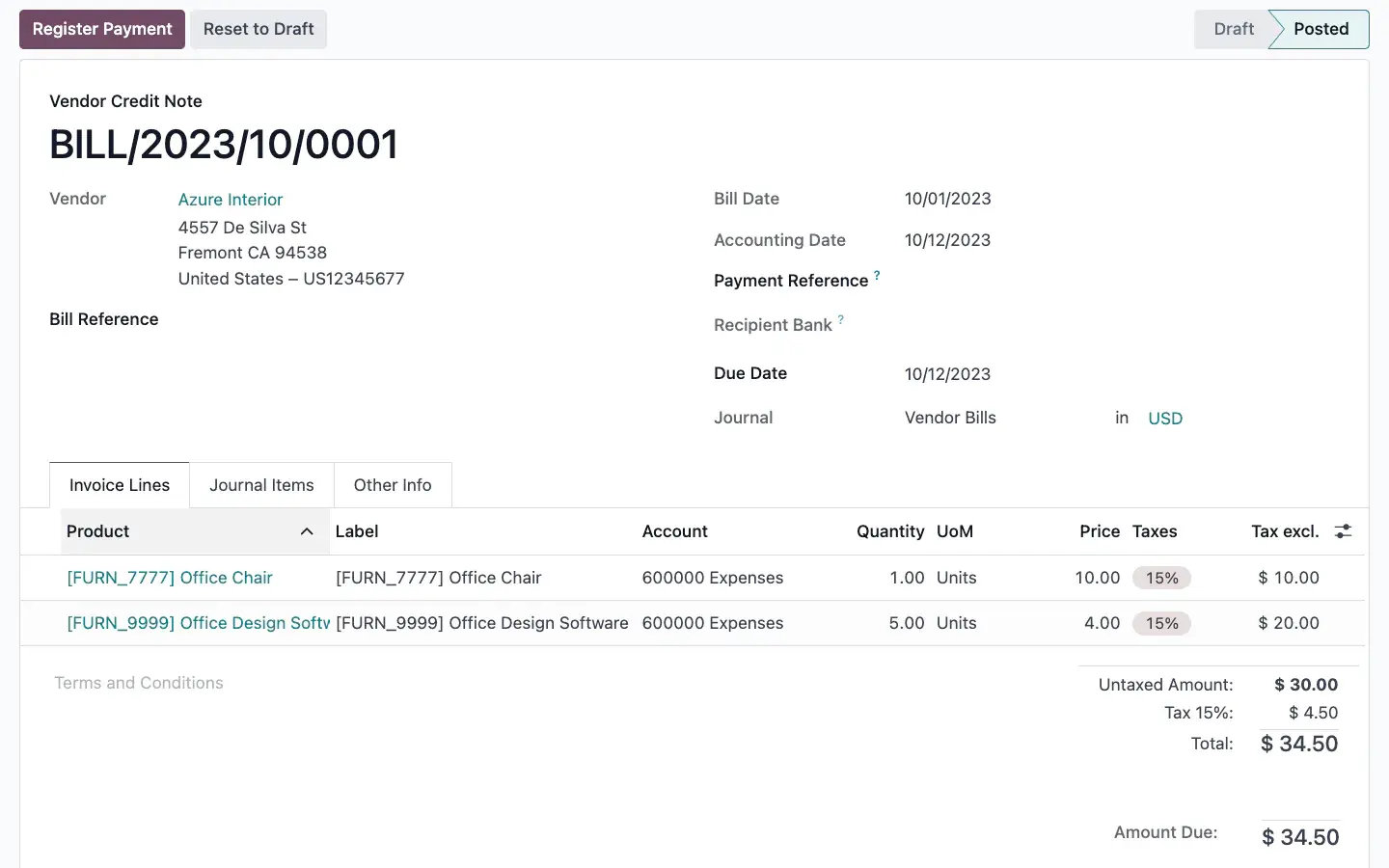 Odoo Accounting