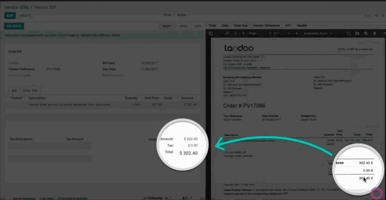 Odoo - Sample 1 for three columns