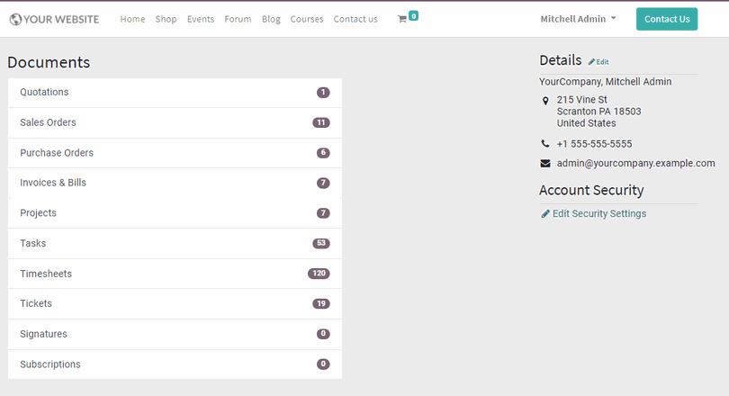 Odoo • Text and Image