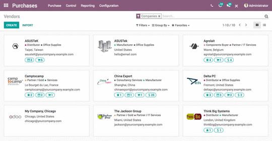 Odoo Purchases